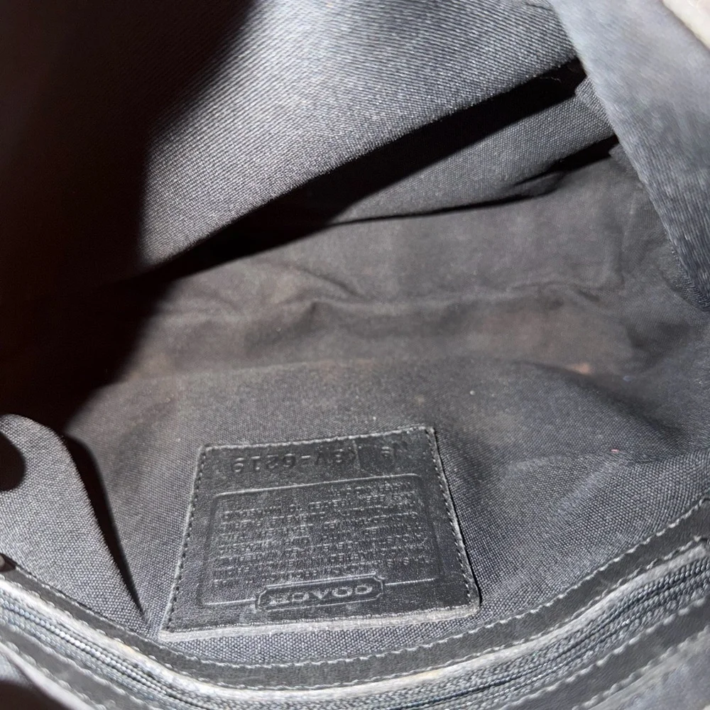 Vintage Coach Dark Gray Shoulder Bag# 6219